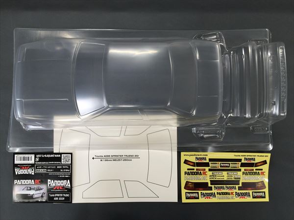 Toyota Corolla AE86 Sprinter Trueno Coupe Body Shell – (Clear)