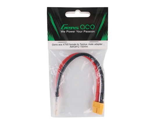 Gens Ace XT60 Female to Tamiya Male Adapter Cable (14AWG)