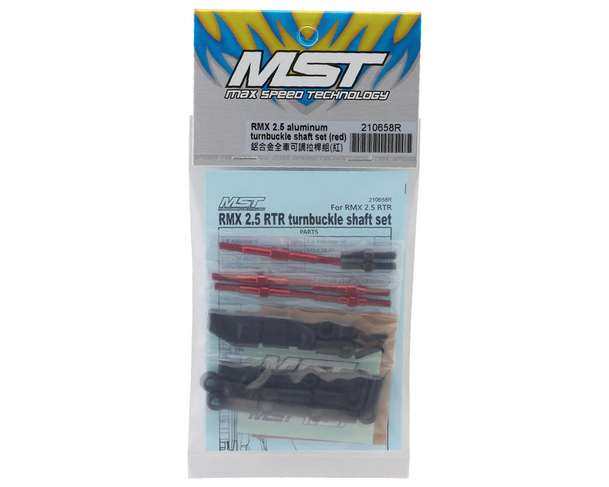 Jeu de biellettes de direction en aluminium MST RMX 2.5 (rouge)