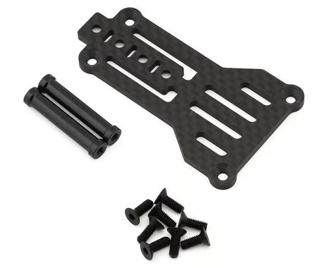 Plaque de support supérieure arrière légère en fibre de carbone MST RMX 4 avec poteaux en aluminium