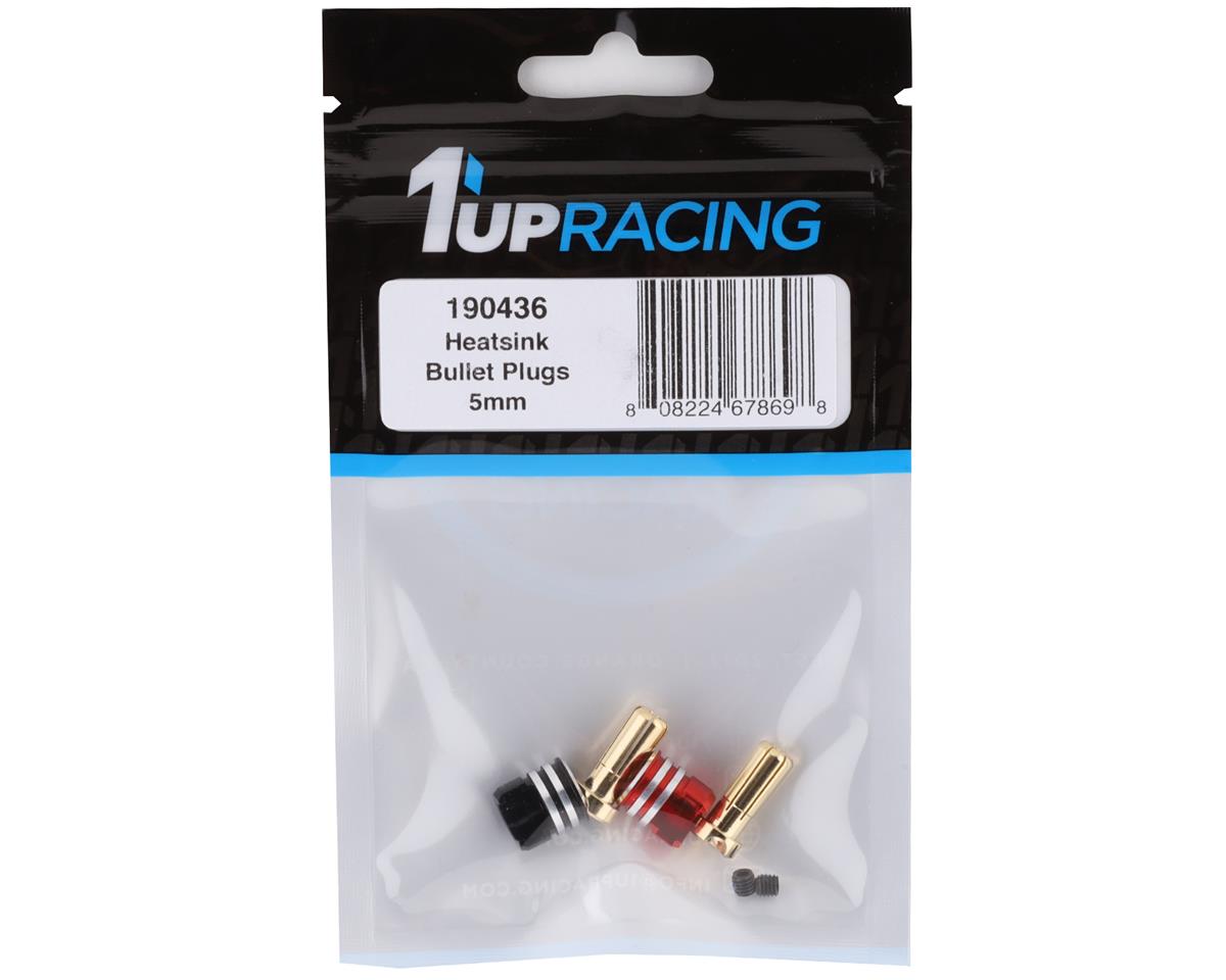 1UP Racing Poignées de fiche banane à dissipateur thermique avec fiches bananes de 5 mm (Noir/Rouge)