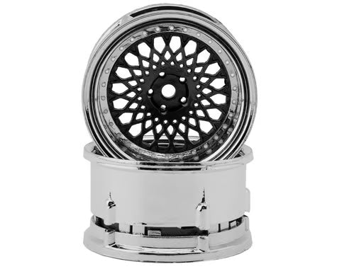 Roues DS Racing Element Mesh 1/10 Drift (2) (Offset réglable) avec hexagone de 12 mm