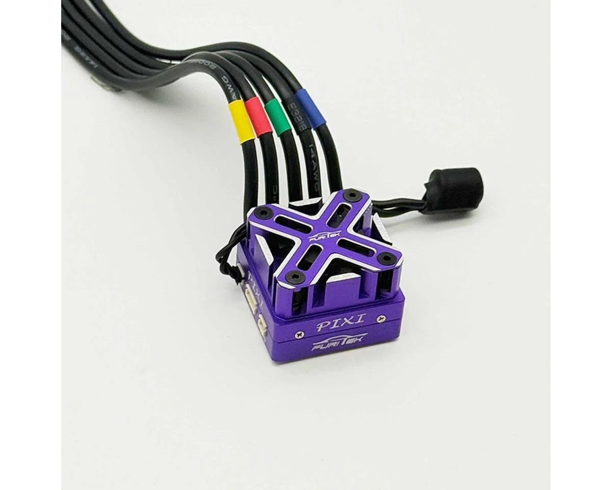 Contrôleur de vitesse sans balais avec capteur Furitek PIXI 1/10 pour voiture de drift de compétition, avec module Wi-Fi et ventilateur de refroidissement