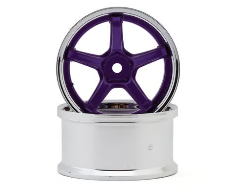 Jantes LAB Work Emotion T5R 1/10 Concaves 2 pièces (Violet Bonbon) (2) (Déport 8mm) avec Hexagone 12mm