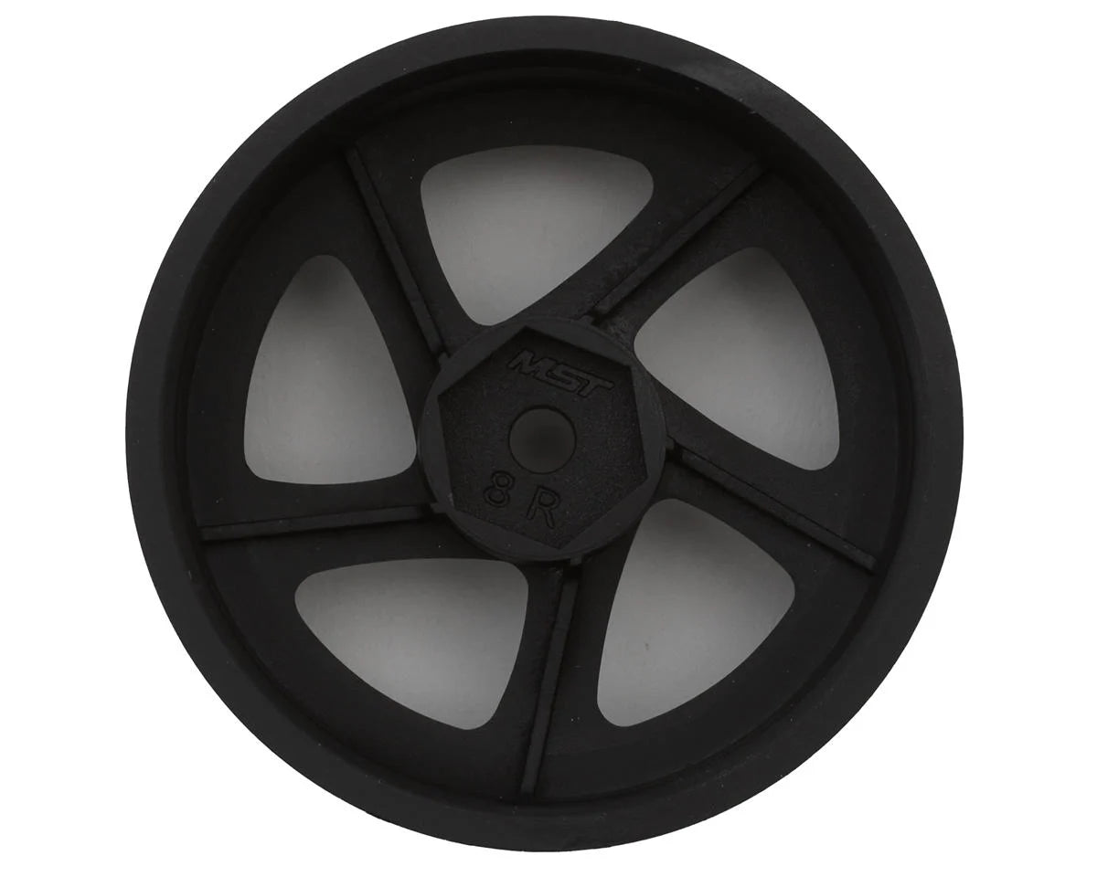 Jantes MST TMB 1/10 Drift (noir mat) (+8) (4) avec mousse de montage