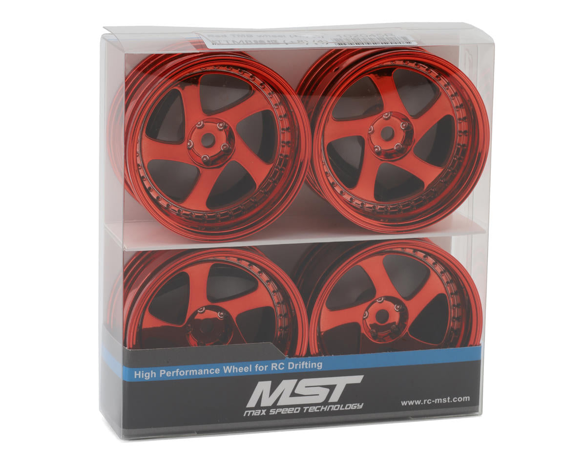 Jantes drift MST TMB 1/10 (+8) (4) avec mousse de montage