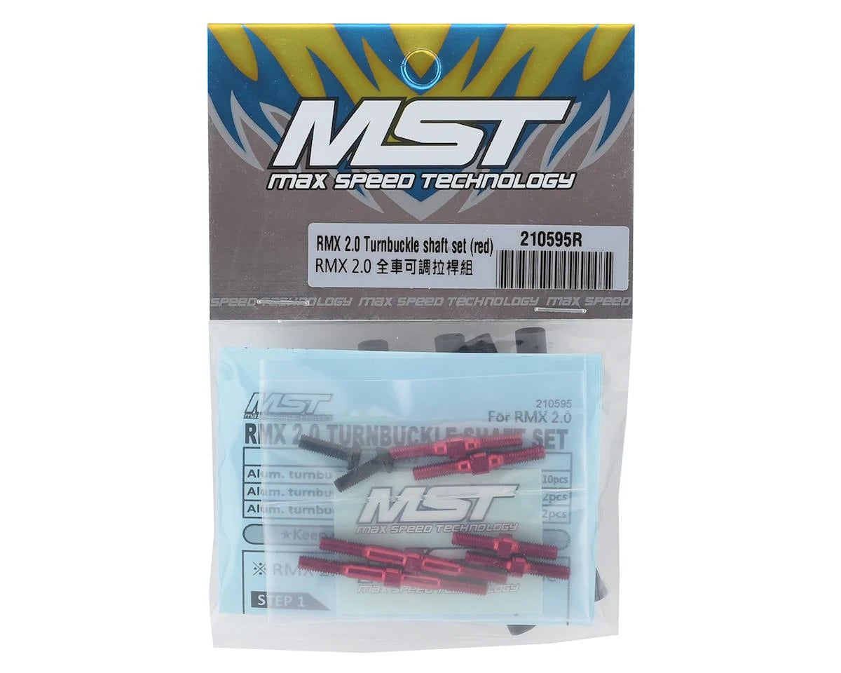 Jeu de tiges filetées MST RMX 2.0 RTR (rouges)