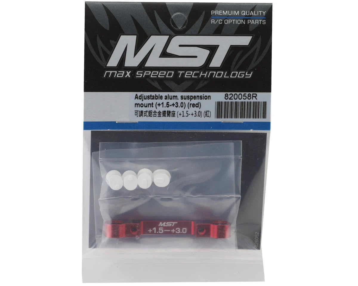 Support de suspension réglable en aluminium MST RMX (+1,5/+3,0) (rouge)