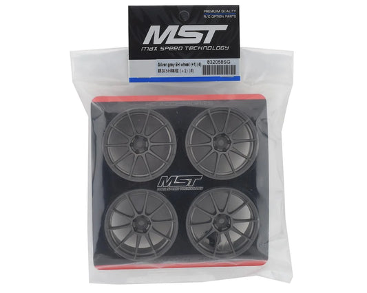 MST Silver grey 5H wheel (+1) (4) (1mm Offset) w/12mm Hex
