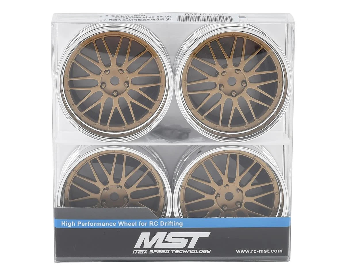 MST LM jeu de roues (4) interchangeables avec offset (offset changeable) avec hexagone de 12 mm