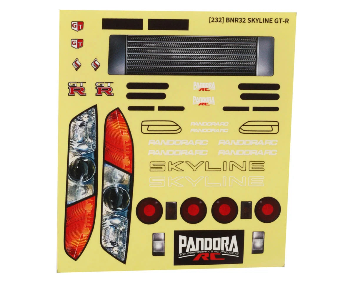 Carrosserie Pandora RC 1/10 Nissan Skyline BNR32 GT-R Drift (Transparente) (255-257mm)