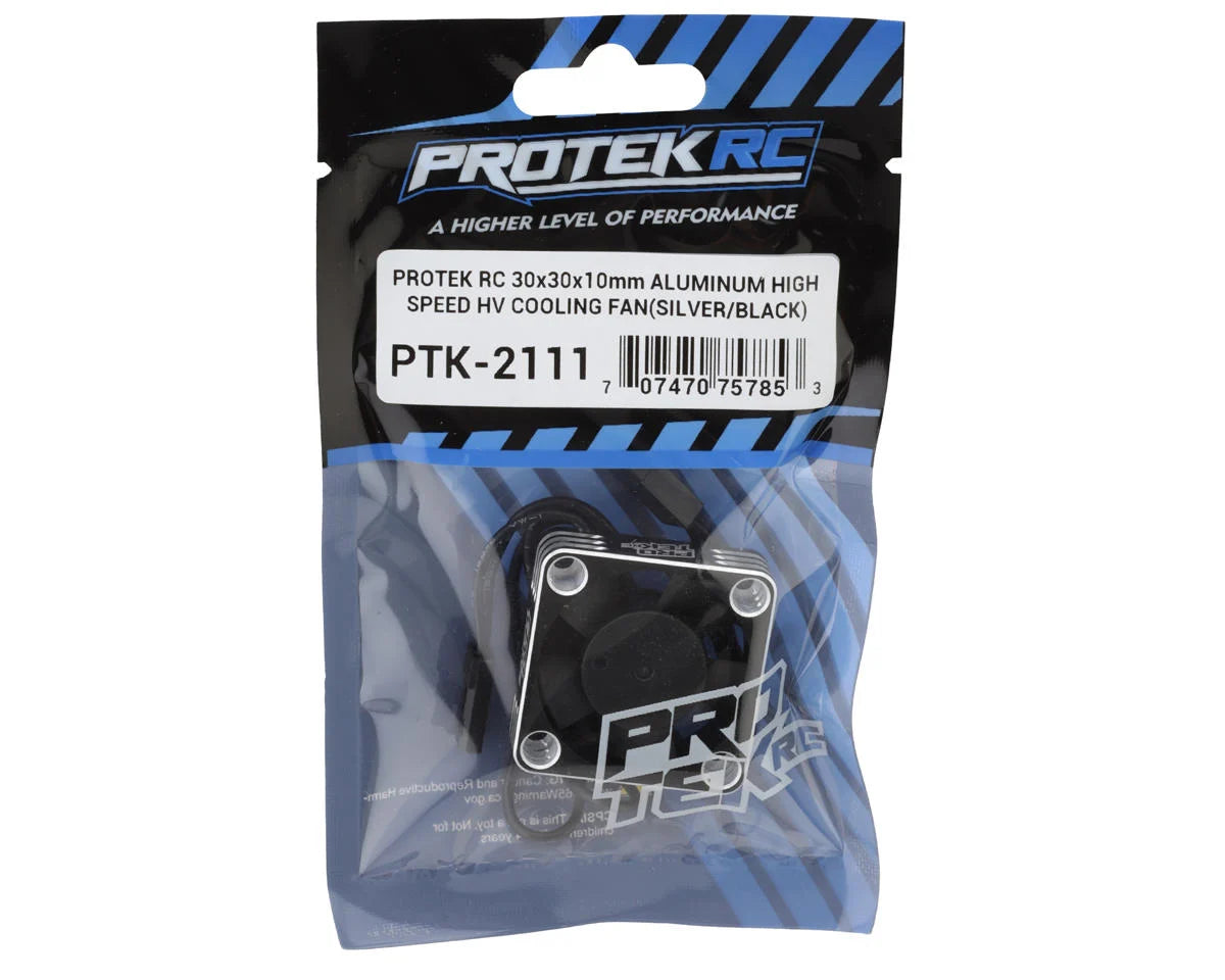 Ventilateur de refroidissement HV haute vitesse en aluminium ProTek RC 30x30x10mm (argent/noir)