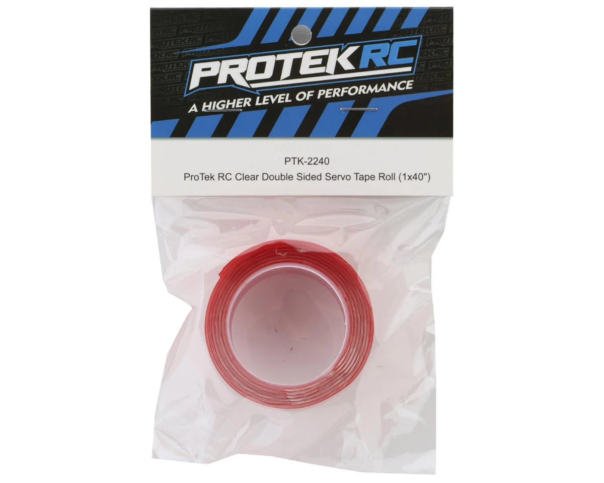 Rouleau de ruban adhésif double face transparent ProTek RC pour servo (1x40")
