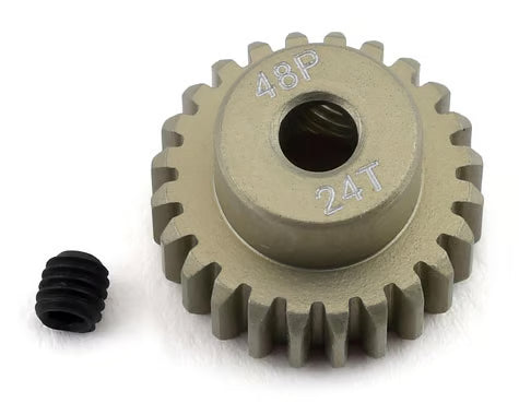 Pignon de moteur ProTek RC 48P léger en aluminium anodisé dur (alésage de 3,17 mm) (24T)