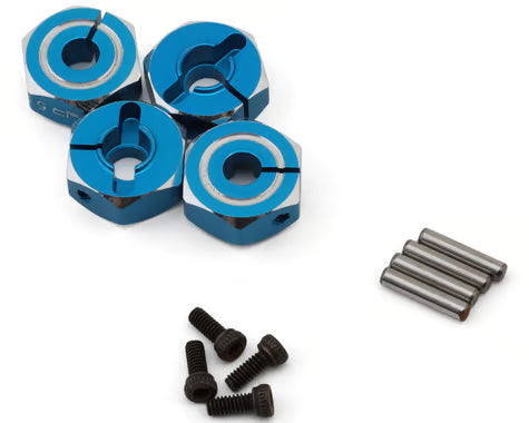 Ensemble d'adaptateurs hexagonaux 12 mm en aluminium Yeah Racing (Bleu) (4) (5,5 mm)
