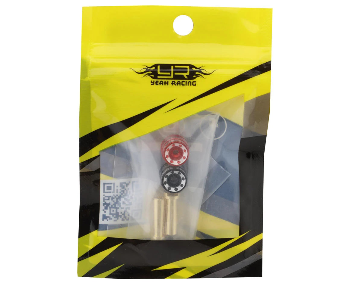 Poignées de fiches banane avec dissipateur thermique Yeah Racing avec fiches banane 5 mm (noir/rouge)
