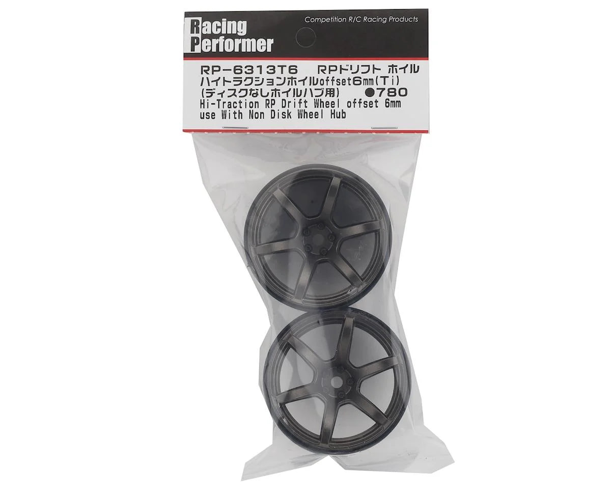 Jantes de Drift haute adhérence Yokomo Racing Performer (2) (déport 6mm) Hexagone 12mm