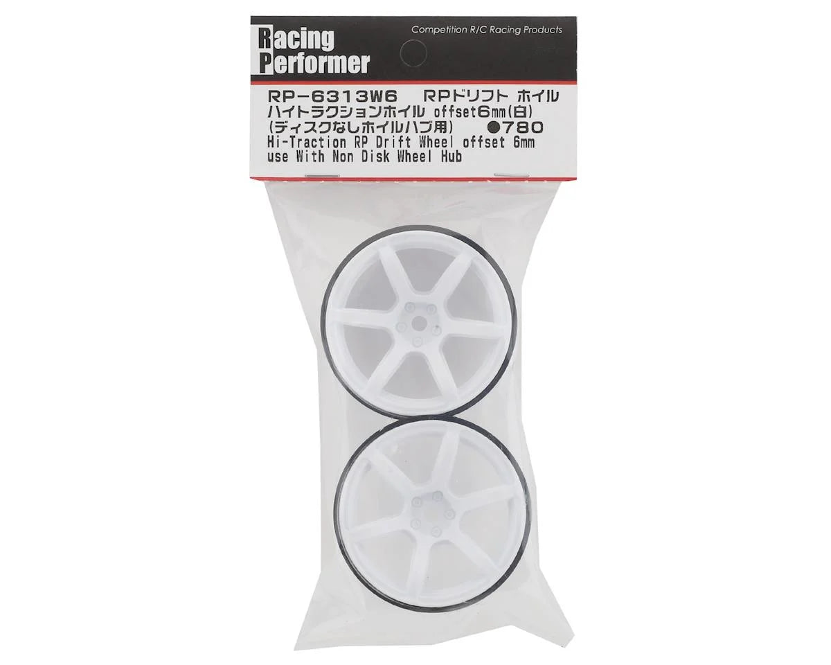 Jantes de Drift haute adhérence Yokomo Racing Performer (2) (déport 6mm) Hexagone 12mm